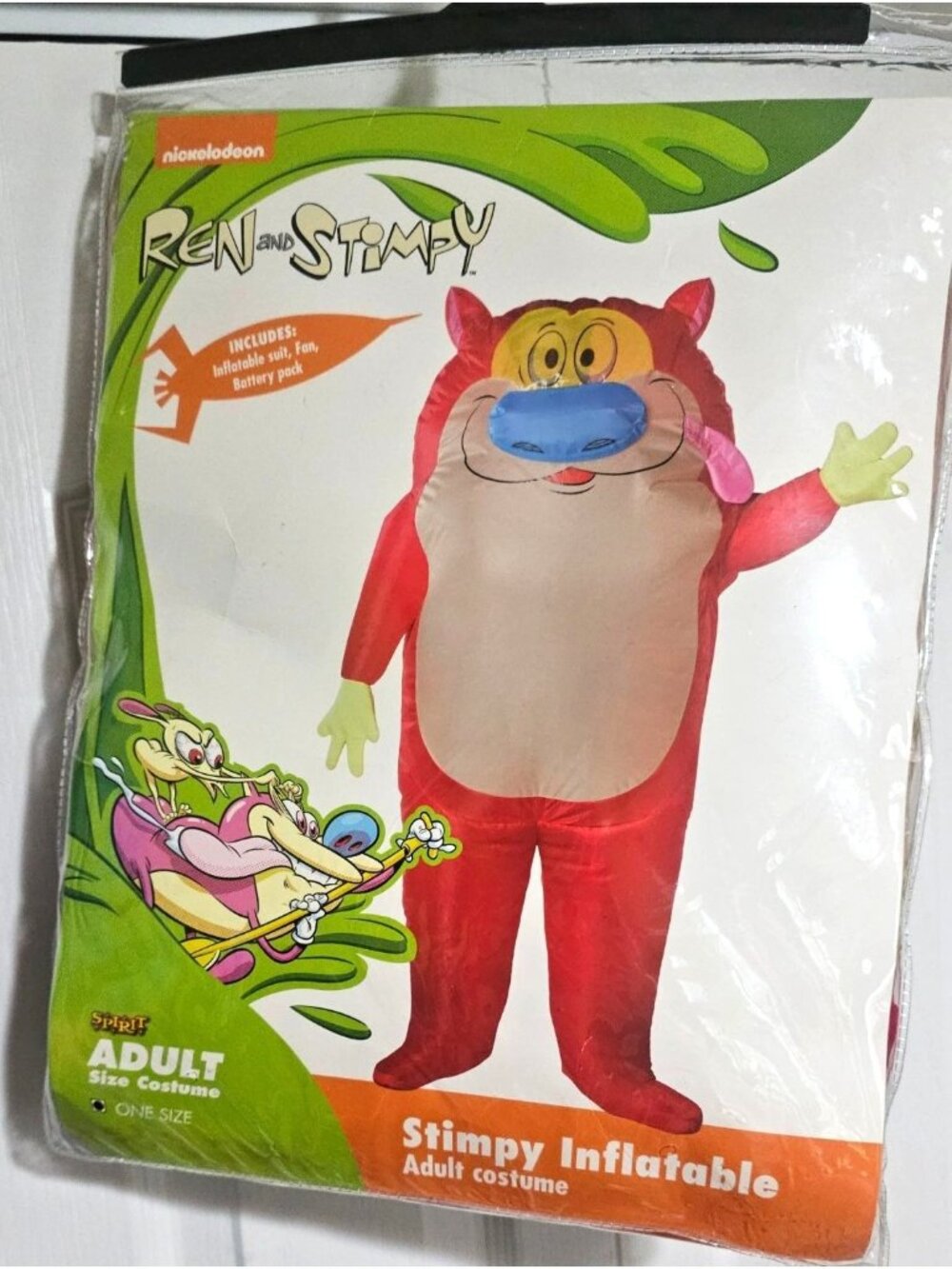 Spirit Halloween Ren and Stimpy Inflatable Adult Costume Nickelodeon Funny NEW